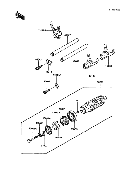 Change drum/shift fork