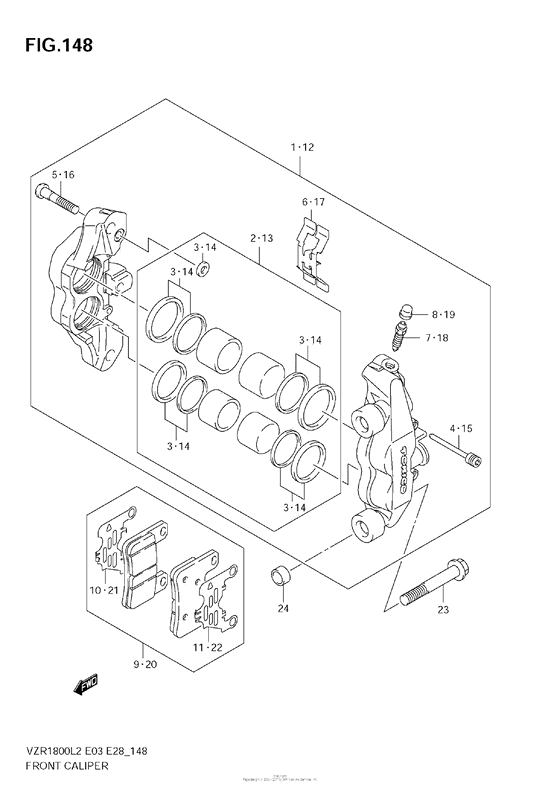 VZR1800 Передние тормоза
