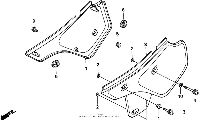 XR250L Боковые обтекатели