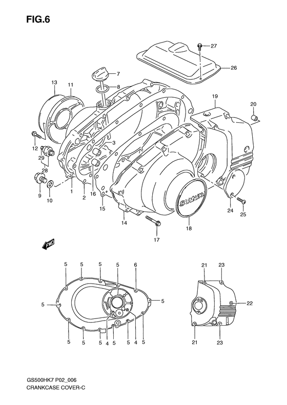 Crankcase cover ass`y  (v