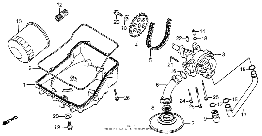 Oil filter + oil pan + oil pump