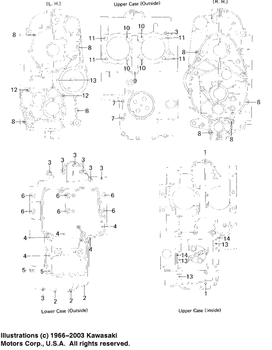 Crankcase bolt & stud pattern