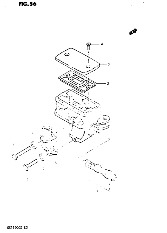GS1100 Передний тормозной цилиндр