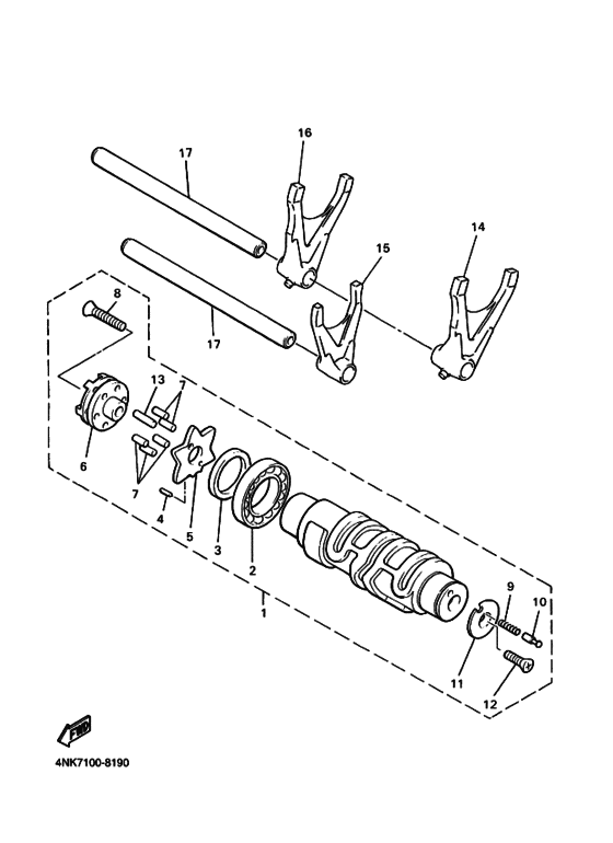Shift cam & fork