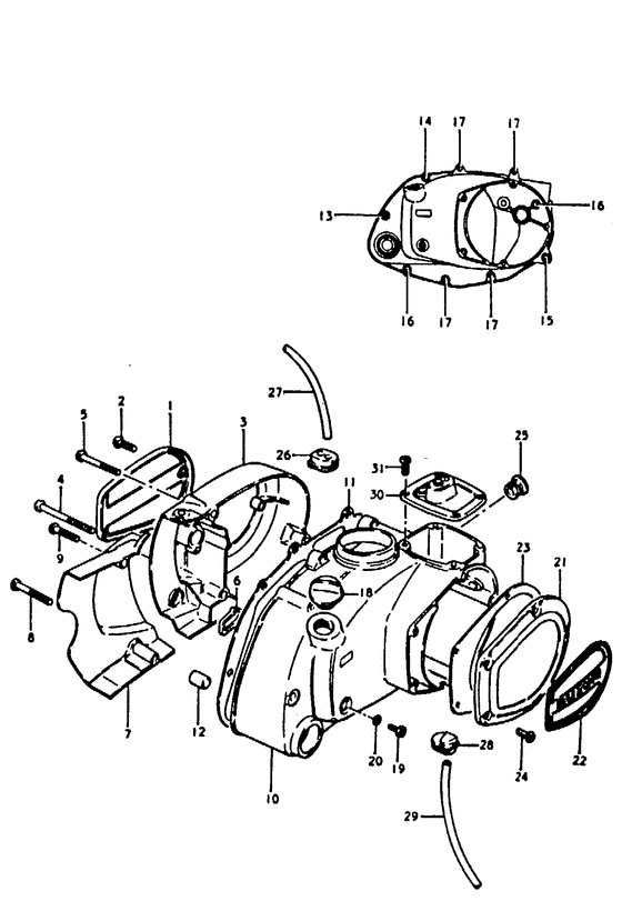 Crankcase cover ass`y  (v