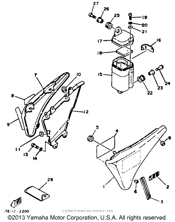 XT125J Side cover - tool
