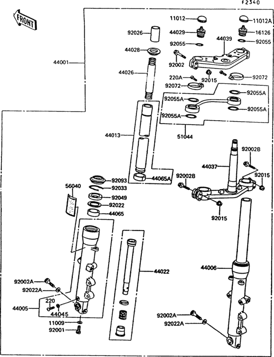 Front fork(zg1000-a7/a8)