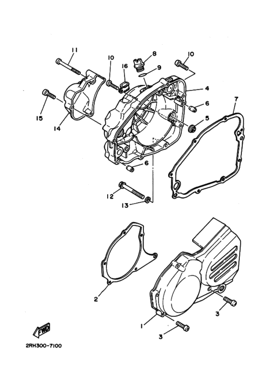 Crankcase cover ass`y  (v