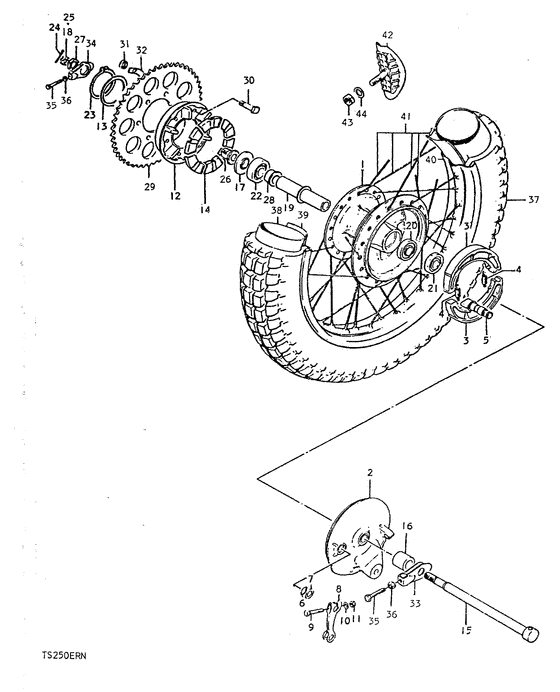 Rear wheel complete assy
