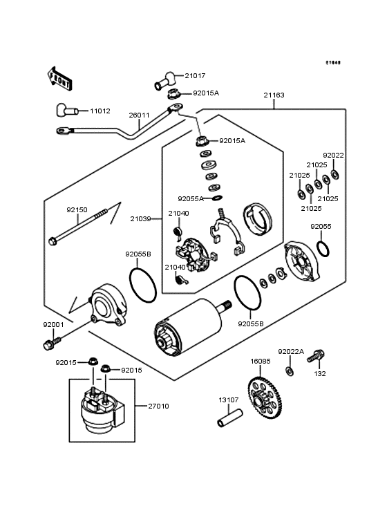 ZX900 Starter motor / starter clutch