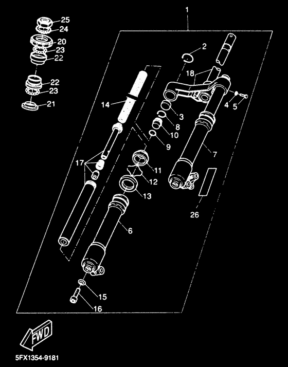 CW50RS Передняя вилка