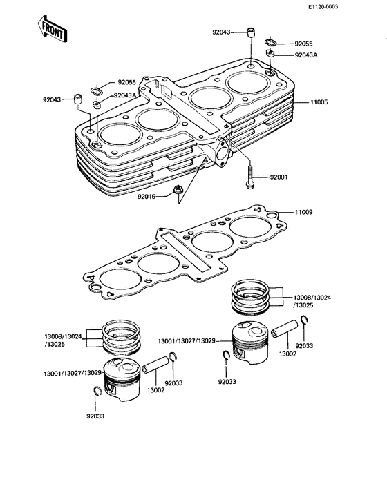 Cylinder/pistons