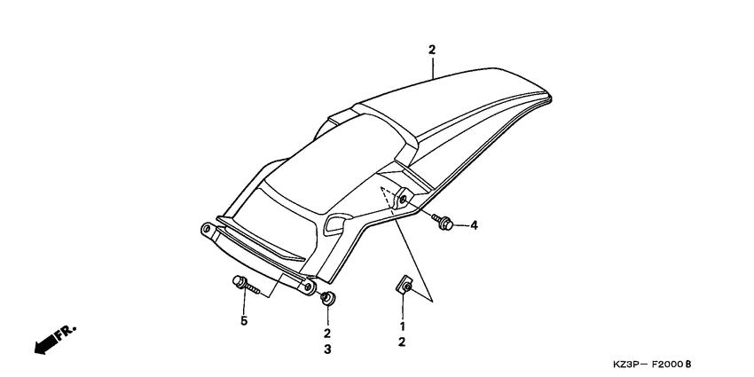 CR250R Заднее крыло