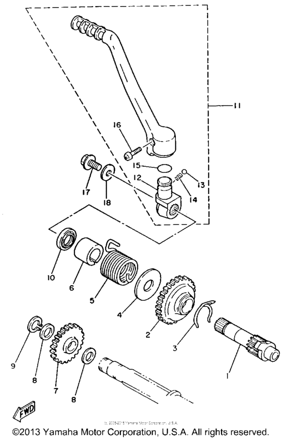 YZ250E1 Стартер