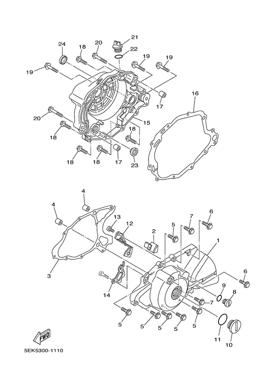 TW125 Крышка картера двигателя