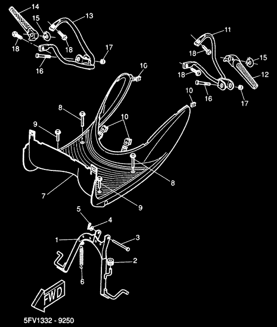 YH50 Stand. footrest