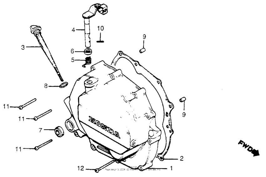  Крышка картера правая