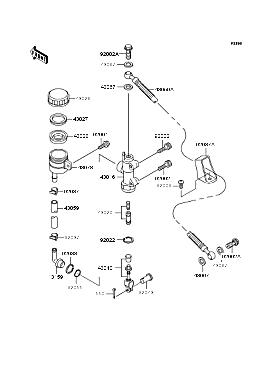 ZX1100 Задний торм цилиндр