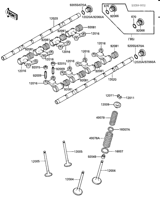 ZX900 Rocker arms / valves