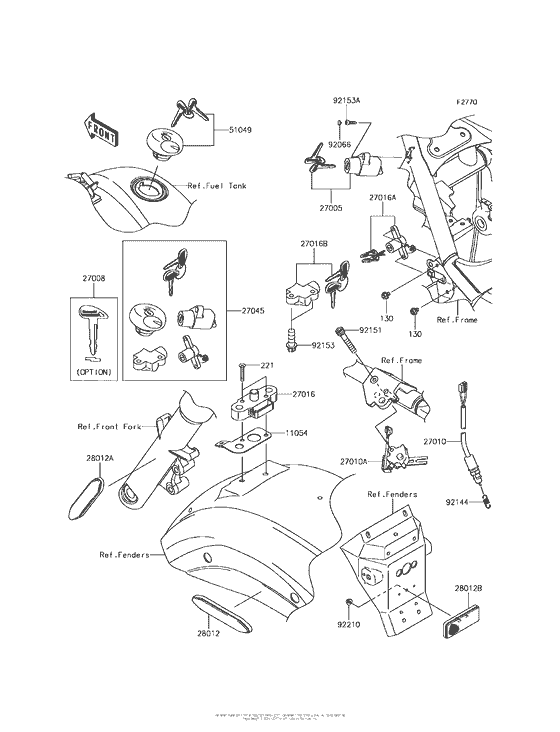 VN900 Замок зажикания