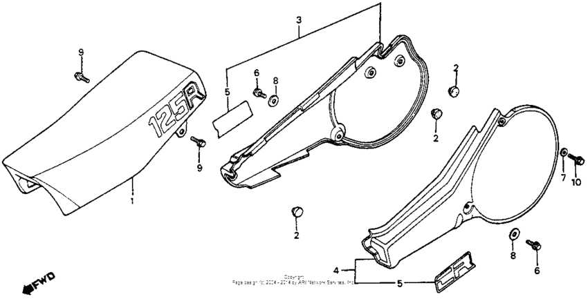 Seat + side cover 81-82