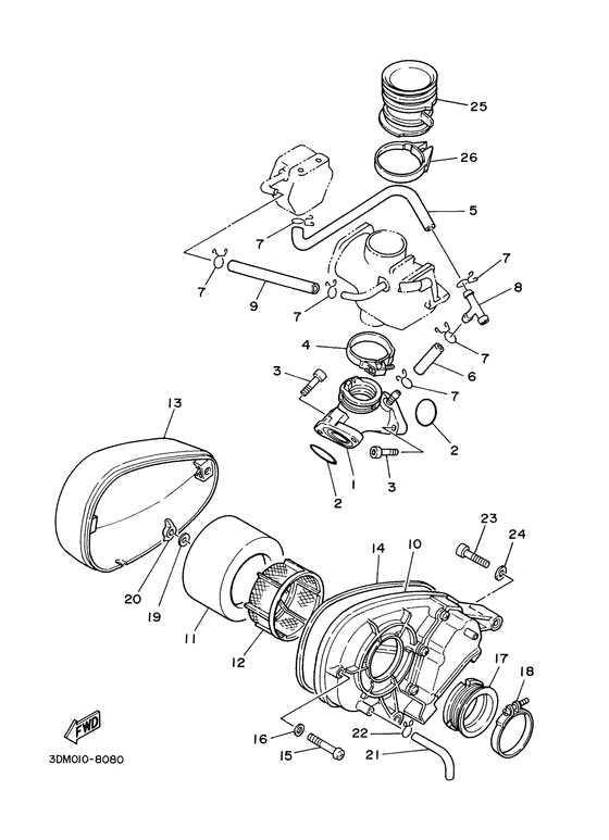 XV125S Впускная система