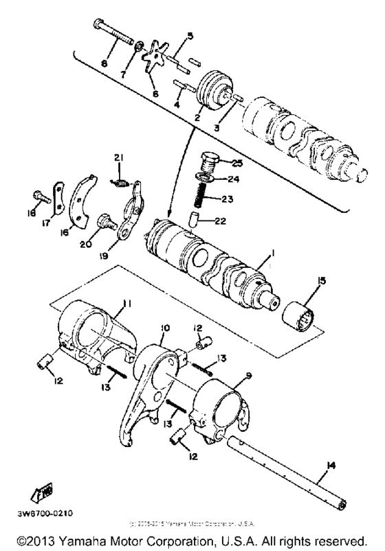 Shift cam-fork