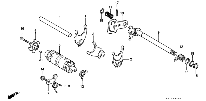 Shift drum/shift fork