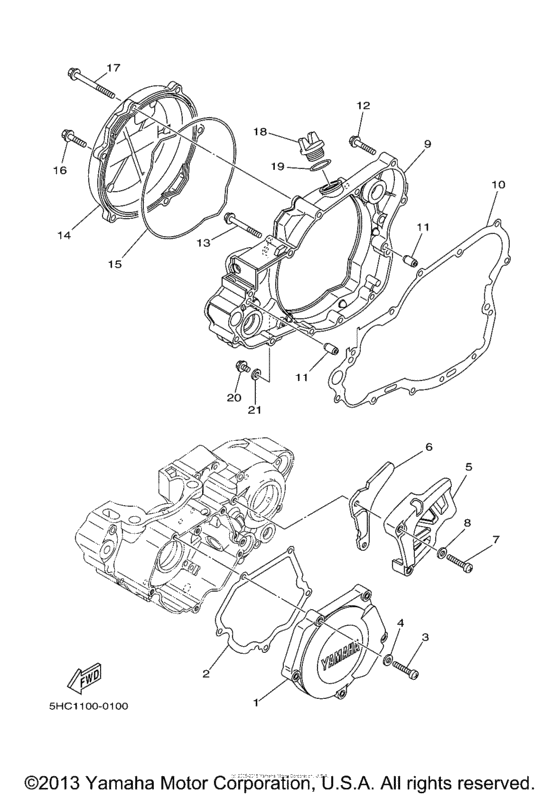 YZ250M1 Боковые крышки