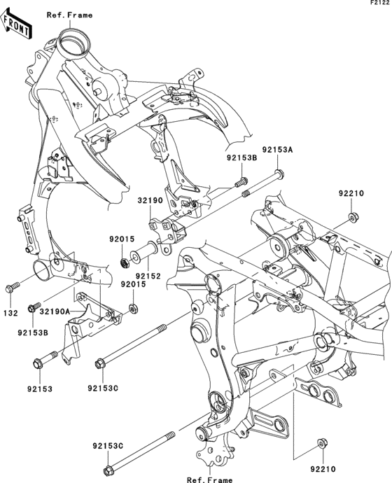 EX650 Крепление двигателя