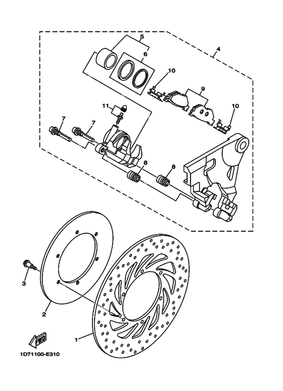XV1900A Задний суппорт