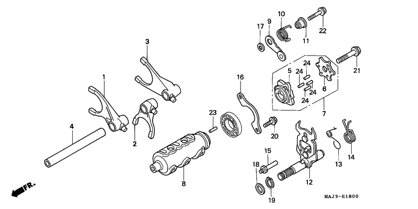 ST1100 Вилка переключения передач