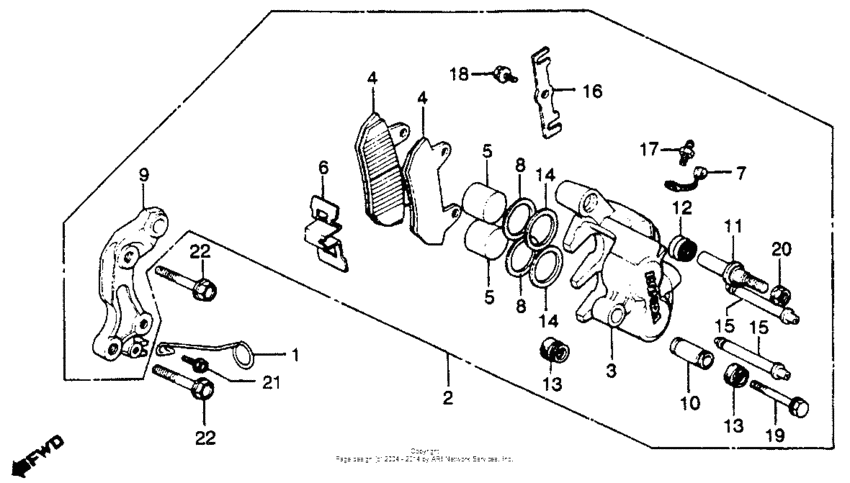 Cb750k front brake caliper 2 82