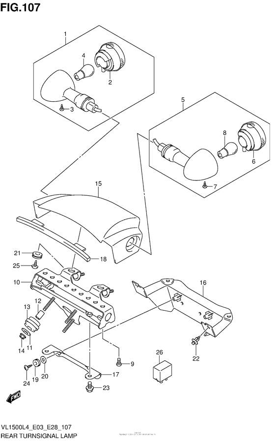 Rear Turnsignal Lamp (Vl1500Bl4 E33)