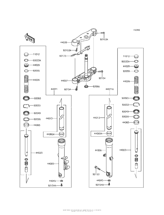 VN900 Передняя вилка