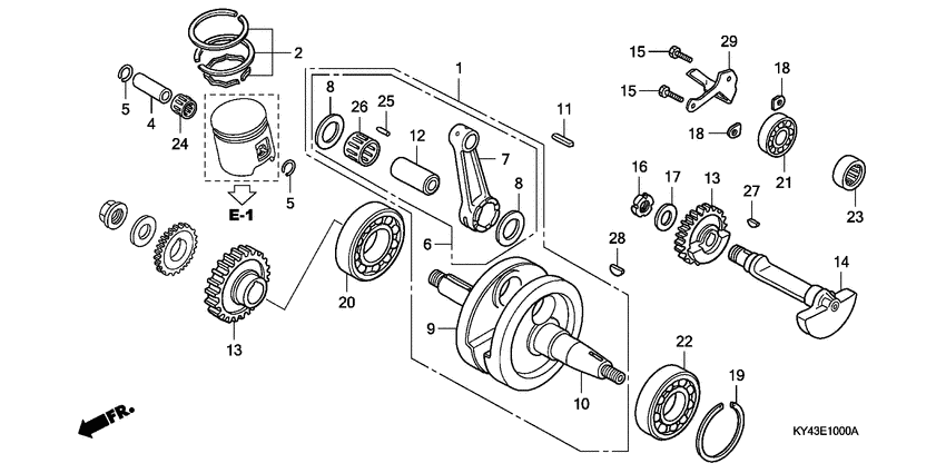 Crankshaft/piston
