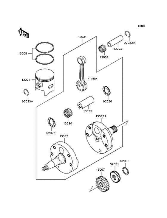 Crankshaft/piston