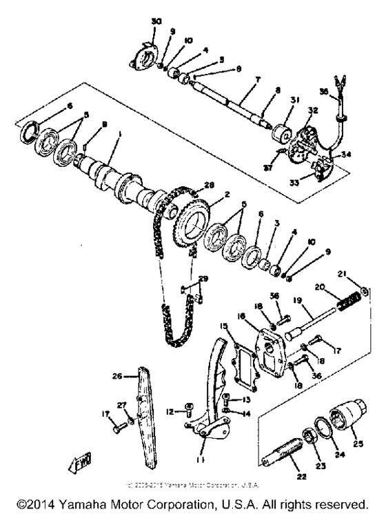 Camshaft chain tensioner