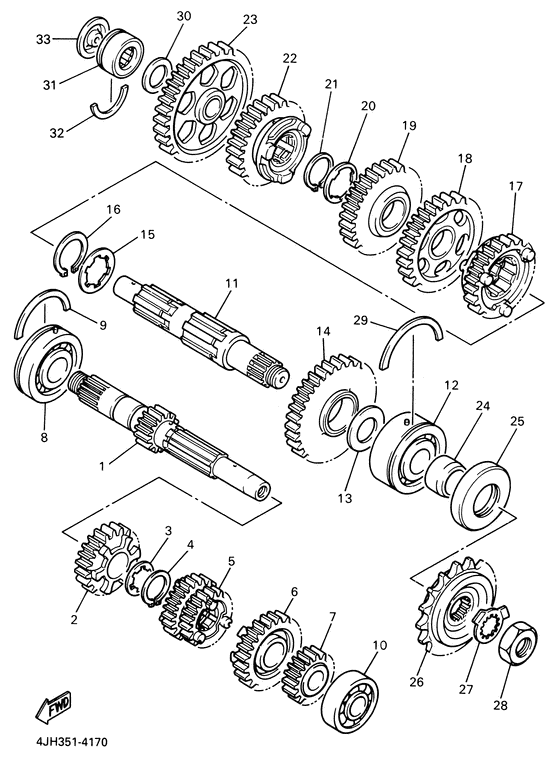 YZF600R Трансмиссия