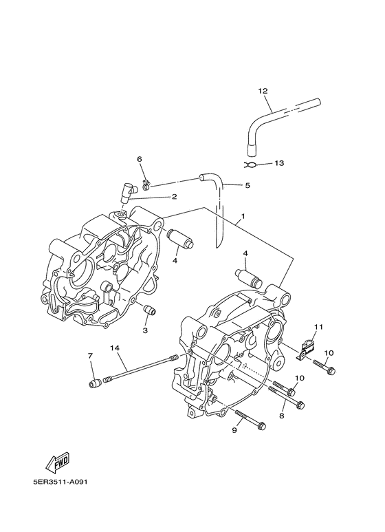 T105SE Картер двигателя