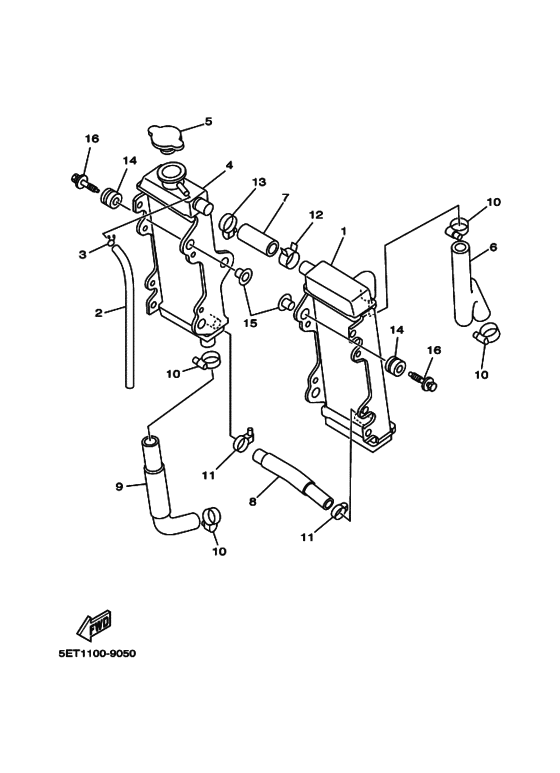 YZ125 Радиатор и шланг