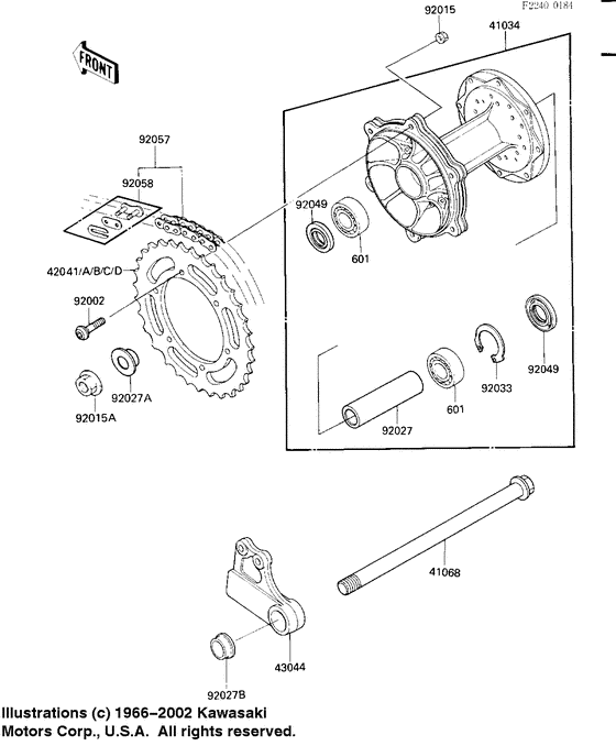 Rear hub/chain