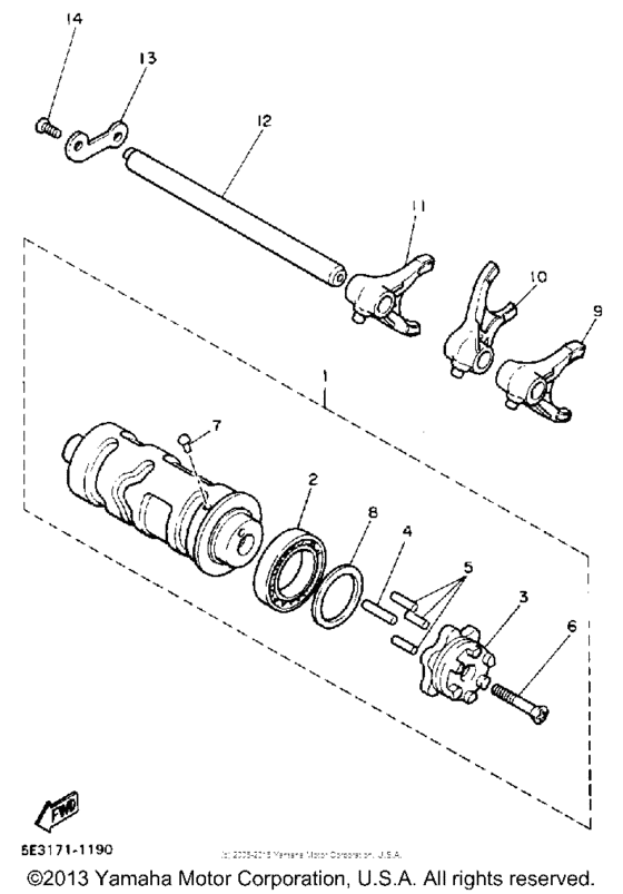 XV750A Копирный вал