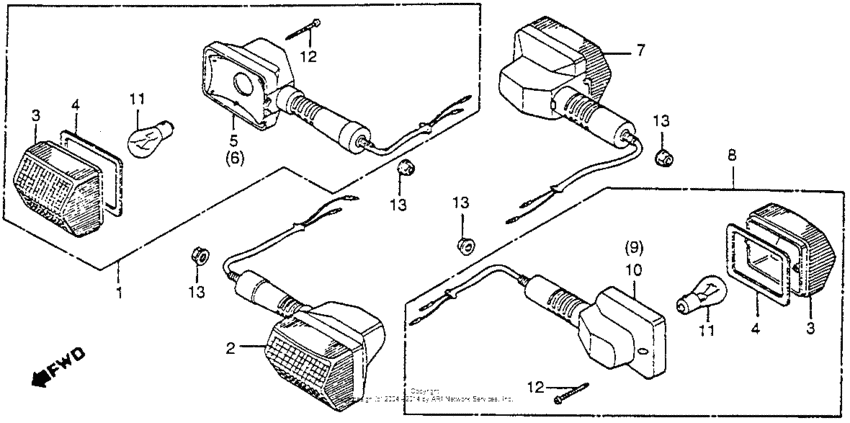 CB125S Задний фонарь