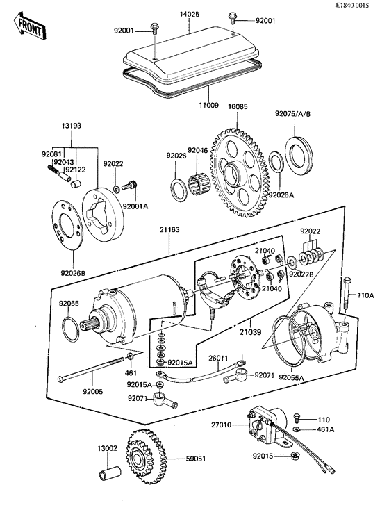 Starter motor/starter clutch