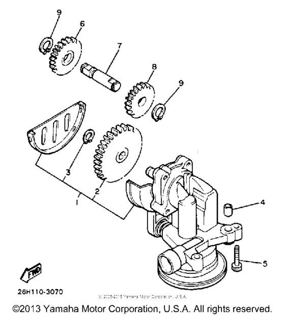 XVZ13DDC Масляный насос