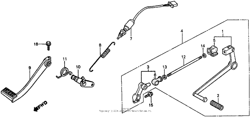 Brake pedal + change pedal