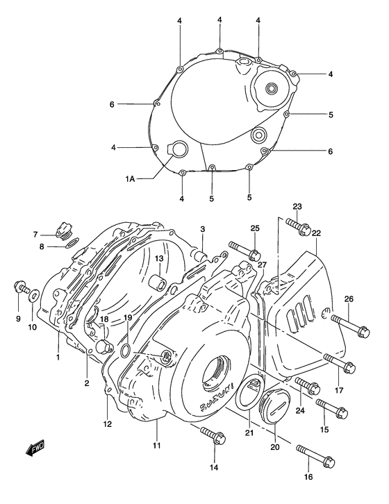 Crankcase cover ass`y  (v