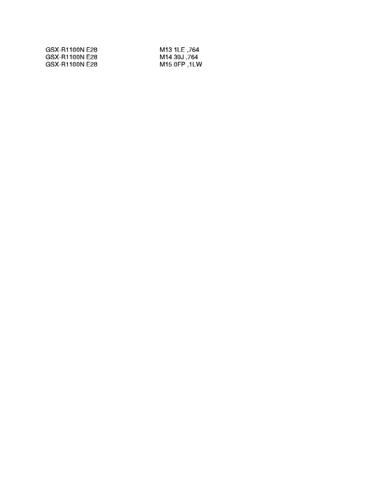 GSX-R1100 Color chart