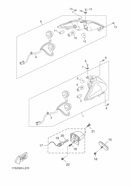 Taillight unit ass`y